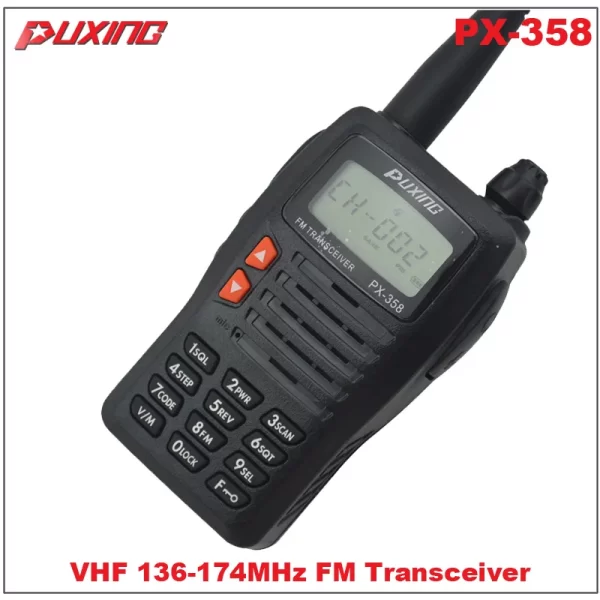 Free Shipping Puxing PX-358 VHF 136-174MHz Portable 2 ways Radio - Image 5