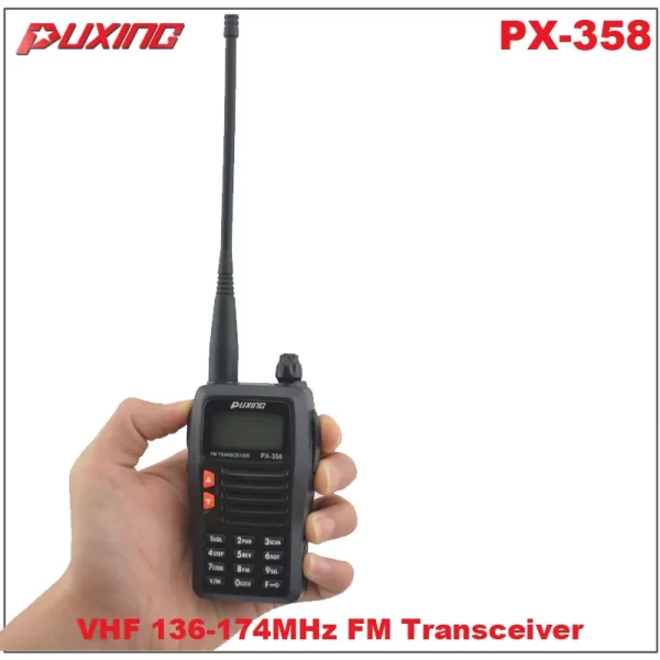 Free Shipping Puxing PX-358 VHF 136-174MHz Portable 2 ways Radio - Image 2
