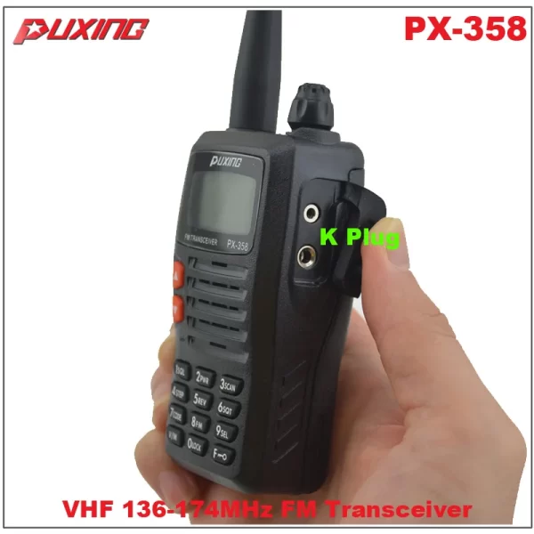 Free Shipping Puxing PX-358 VHF 136-174MHz Portable 2 ways Radio - Image 6