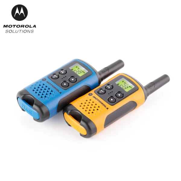 2pcs/pair Motorola TLKR-T40 Mini Walkie Talkie license free and includes key features such as LCD display, 8 channels and up to 4 km range