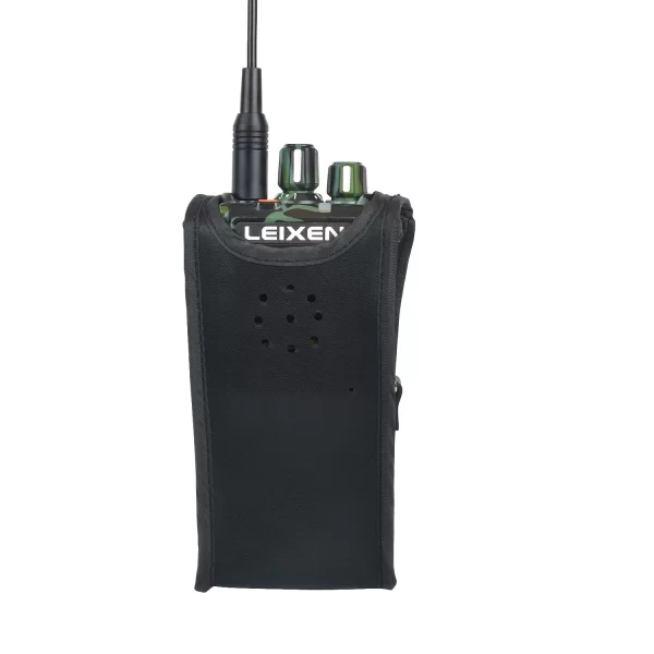 Handheld Walkie Talkie Leather Holster case Artificial Carry Pouch with Adjustable Strap for LEIXEN VV-25 NOTE 25W Ham Radio