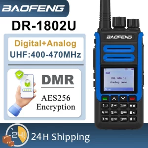 Baofeng DR-1802U Digital Walkie Talkie DMR AES256 Encryption 1024Channel UHF400-470MHz Single Band Digital Analog Long Range Radio