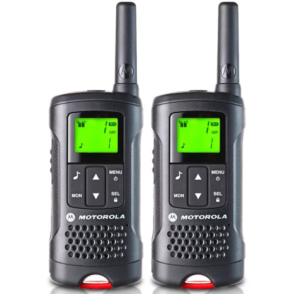 A pair Motorola TLKR T60 Portable Hotel Business Walkie Talkie License free