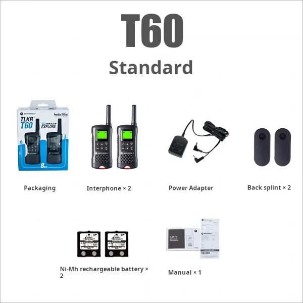 A pair Motorola TLKR T60 Portable Hotel Business Walkie Talkie License free - Image 6
