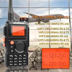 Baofeng K6 Portable Radio 2M 70CM Air Band VHF UHF Dual Wait Multi-Band Wireless Frequency Copy Noise Cancellation 999Ch FM