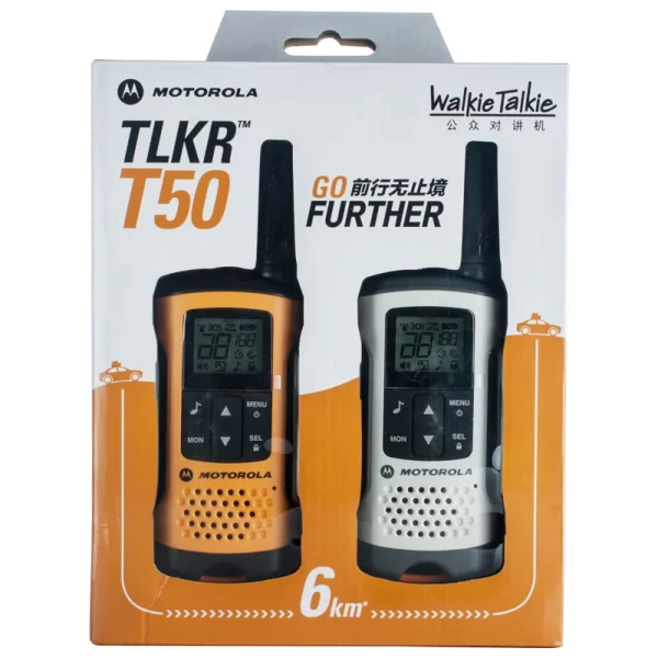 Original Motorola TLKR T50 A pair Interphone LCD screen, 8 channels, 6 km T50 two-piece - Image 3