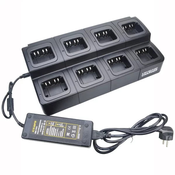 Eight Way Multi-Unit Charger for Motorola XiR P8268 P8260 DP4800 DP3601 DP3400 DGP4150 P8608 P6600 Series Walkie Talkie PMNN4409