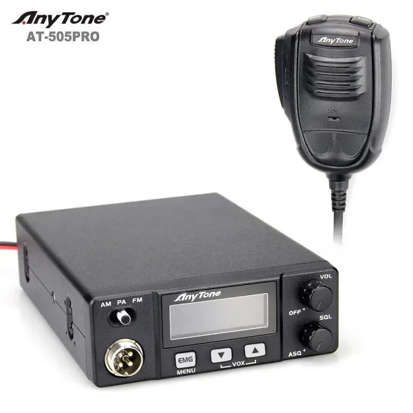 New Anytone AT-505Pro CB Car Radio 26.965-27.405MHz 4W 40Channels AM/FM/PA Scan Function ASQ/SQ/VOX Mobile Transceiver - Image 4