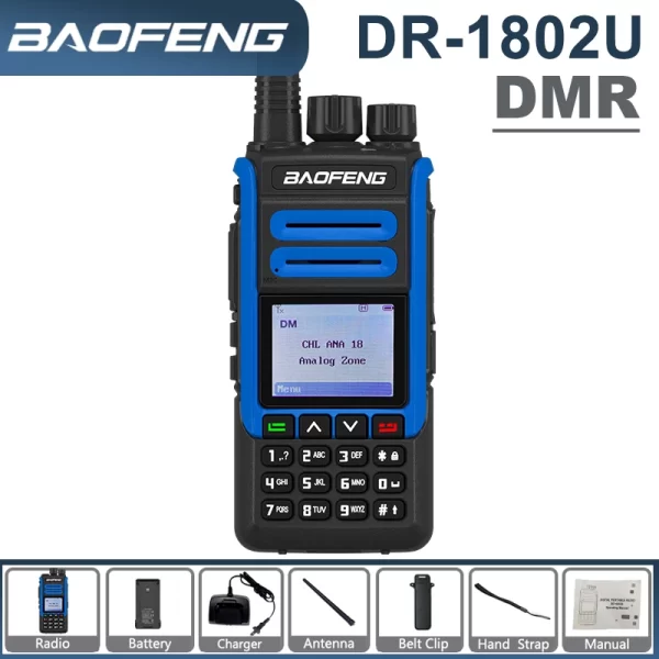 Baofeng DR-1802U Digital Walkie Talkie DMR AES256 Encryption 1024Channel UHF400-470MHz Single Band Digital Analog Long Range Radio - Image 6