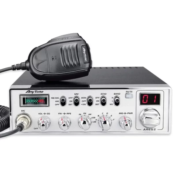 AnyTone ARES II 10 Meter Radio High Power CB Radio AM FM SSB Radio Vehicle Radio Long Range 10 meter