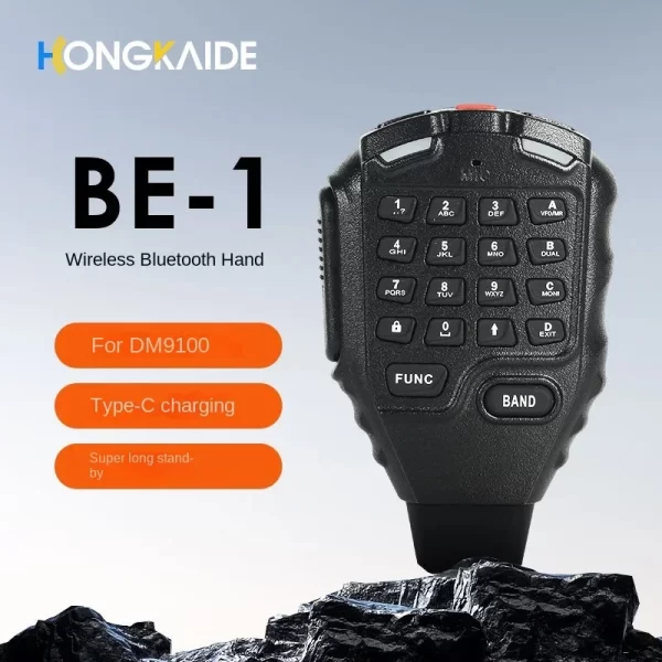 Hongkaide BE-1 Wireless Bluetooth Hand Microphone Speaker Suitable for DM9100 Car Walkie-talkie - Image 2