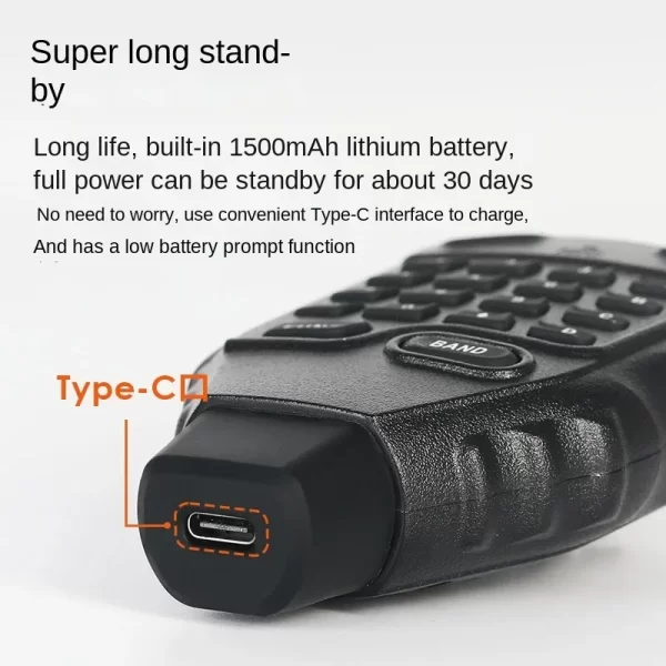 Hongkaide BE-1 Wireless Bluetooth Hand Microphone Speaker Suitable for DM9100 Car Walkie-talkie - Image 5