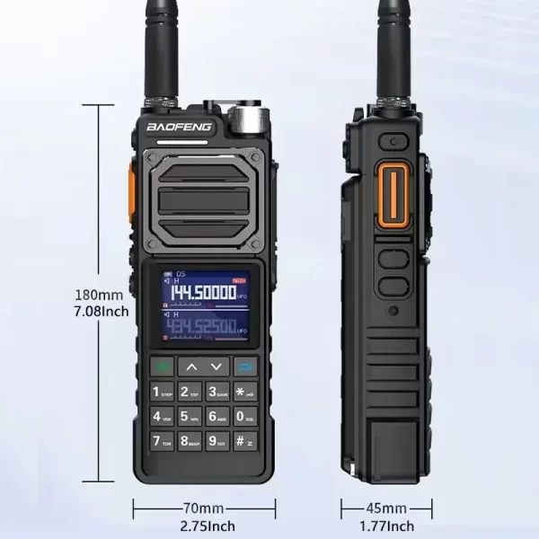 Baofeng UV-25 Pro Max Baofeng Tactical Walkie Talkie 50KM BF-X5 Pro High Capacity Type USB C 220-260mhz FM UV-25L Military Two Way Radio - Image 4