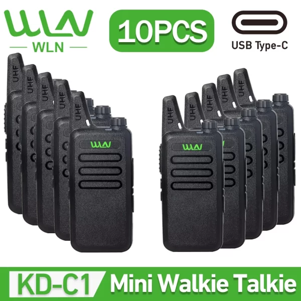 10PCS/LOT Wholesale Price WLN KD-C1 UHF Mini Handheld Two way Radio