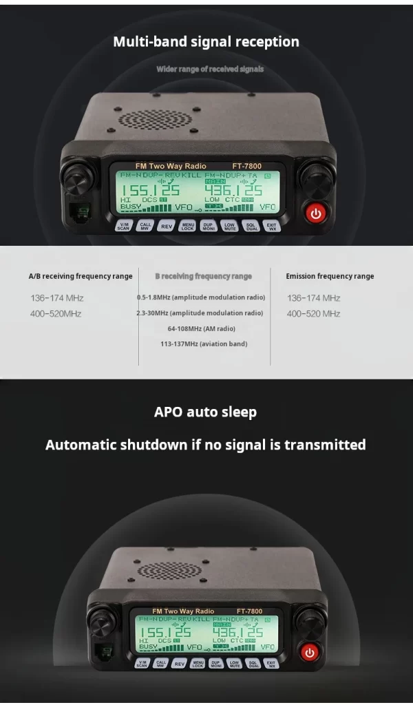 WICJIE FT-7800 Vehicle mounted Mobile Transceiver Free Shipping - Image 5