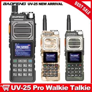 BAOFENG New UV-25 Pro Walkie Talkie Multi Band 10W Tri-mode 50KM Max Long Range Communication Radio UV25 Wireless Copy Frequency