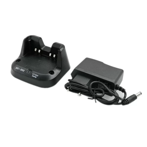 BC202 Desktop Rapid Charger Tray & AC Plug Adapter for BP271 BP272 BP307 ID-31A ID-31E ID-51A ID51E HAM Radio Charge Accessory - Image 2