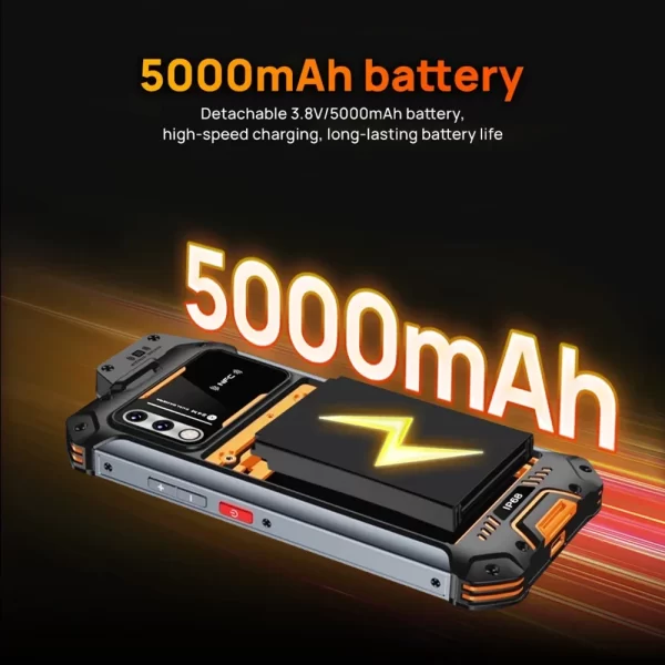 UNIWA W999 ATEX Rugged 4G Zello Realptt Phone Explosion-proof  6.3 inch FHD LCD 8GB 128GB Andriod 11 IP68 Waterproof 5000mAh NFC Cellphone - Image 5