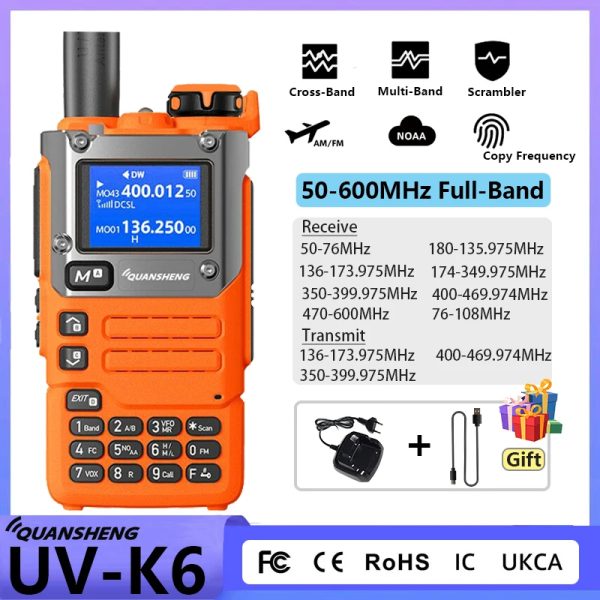 Quansheng UV-K6 Army Green Yellow Handheld Walkie Talkie - Image 5