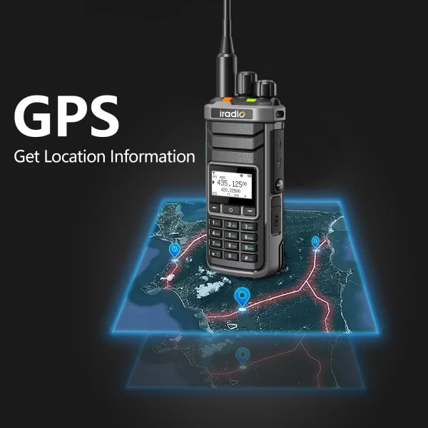 Iradio UV-88 GPS Handheld Radio Shortwave UV88 Type-C Charging 18-520mhz Receiving NOAA 1024 Channel Frequency Channel Scan - Image 2
