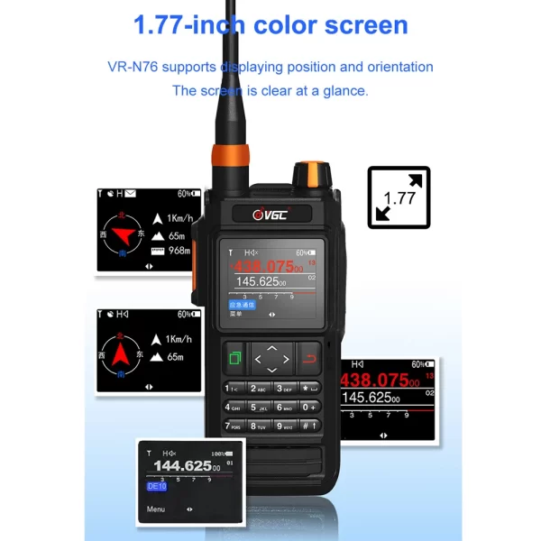 VR-N76 Transparent 8colors Portable Radio UV Dualband IP67 Waterproof Outdoor Radio Bluetooth GPS Positioning - Image 2