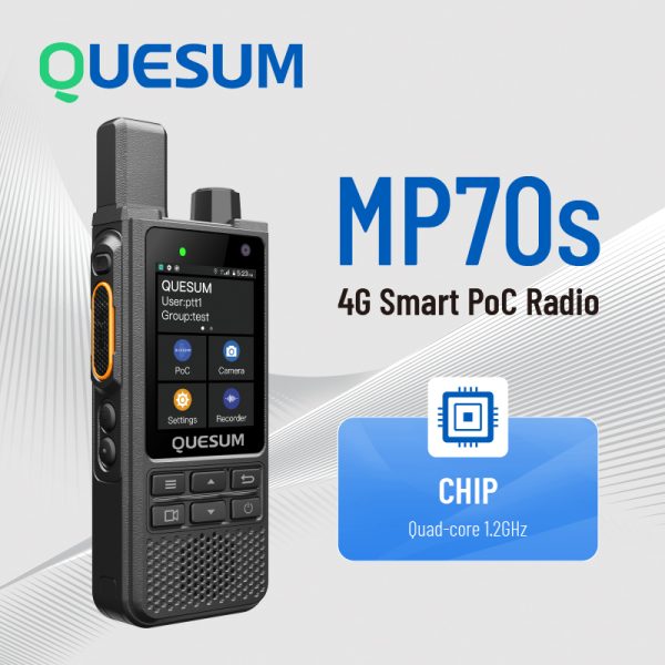 QUANSHENG MP70S PoC Android System High-Tech Walkie Talkie 4G Smart PoC Android 10 Two-Way Radio GPS Location