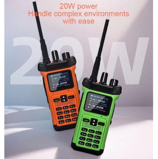 Real 20W Newest Handheld Walkie Talkie Air Band NOAA One-click replication 6 bands VHF UHF 199CHS 10800 Battery - Image 4