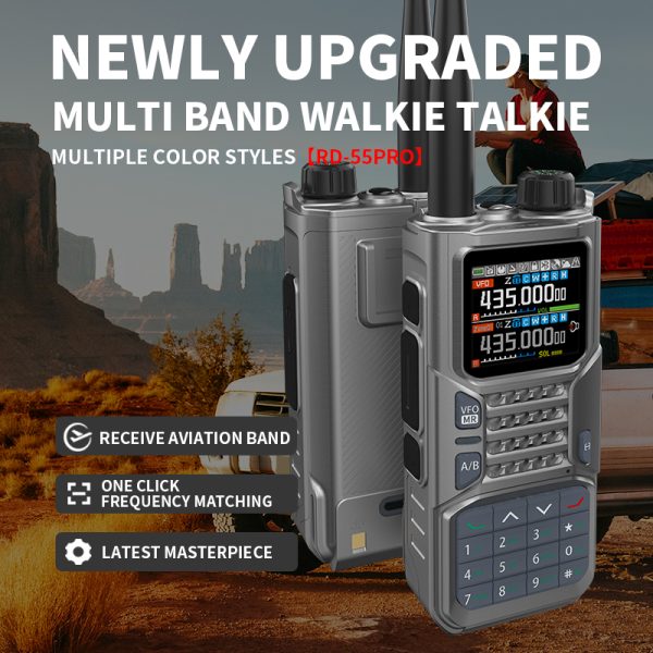 Baofeng RD-55pro Multi Band Walkie Talkie 10w Positioning APRS Wireless Frequency Writing Two Way Radio - Image 3