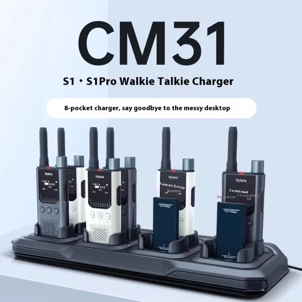 Hytera CM31 Charger 8-pack AC110-220V Walkie Talkie Charging Hub USB Type-C for S1/S1 Pro