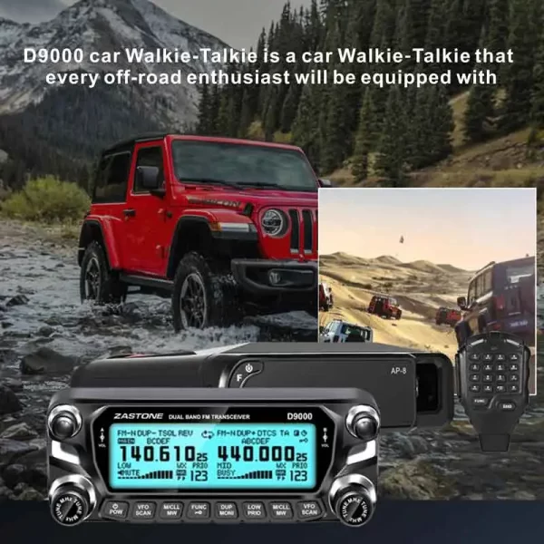 Zastone D9000 BT Wireless Microphone Car Radio Station 50W UHF/VHF 136-174/400-520MHz Two way radio Ham HF Transceiver - Image 4