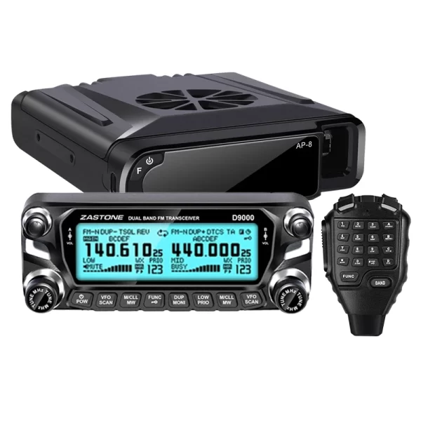 Zastone D9000 BT Wireless Microphone Car Radio Station 50W UHF/VHF 136-174/400-520MHz Two way radio Ham HF Transceiver