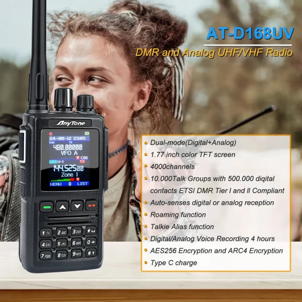 Anytone AT-D168UV DMR Digital Amateur Two Way Radio Free Shipping - Image 6