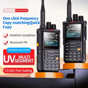 ZASTONE M8 10W Amateur Walkie Talkie AM Air Aviation Band High Power Two way Radio APP programming noise