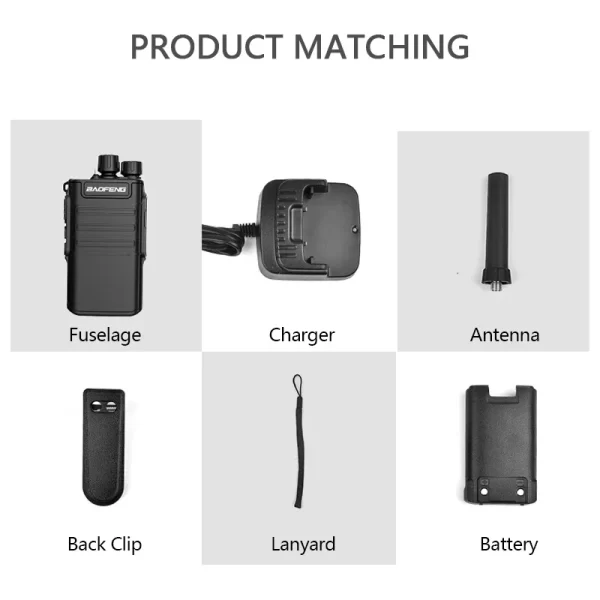 2pcs/lot Baofeng BF-V8 Long Range UHF Large Capacity Mini Two Way Radio For Restaurant Hotel - Image 5