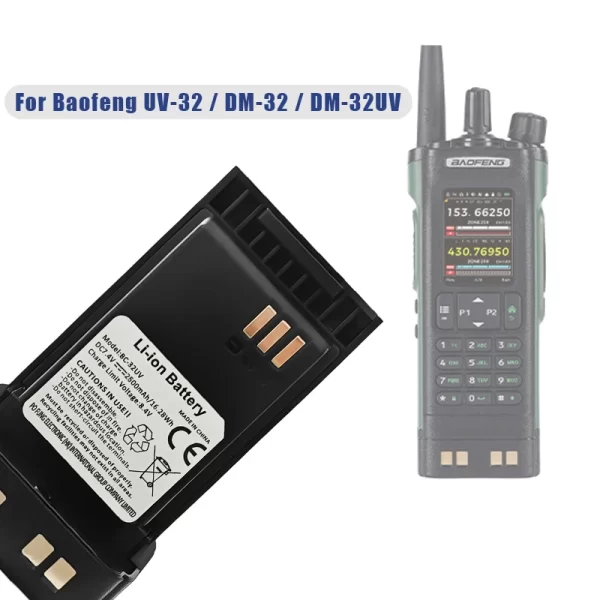 Walkie Talkie Battery Replacement Batteries 2200mAh For Baofeng Radios DMR DM-32 / DM-32UV / UV-32 - Image 2