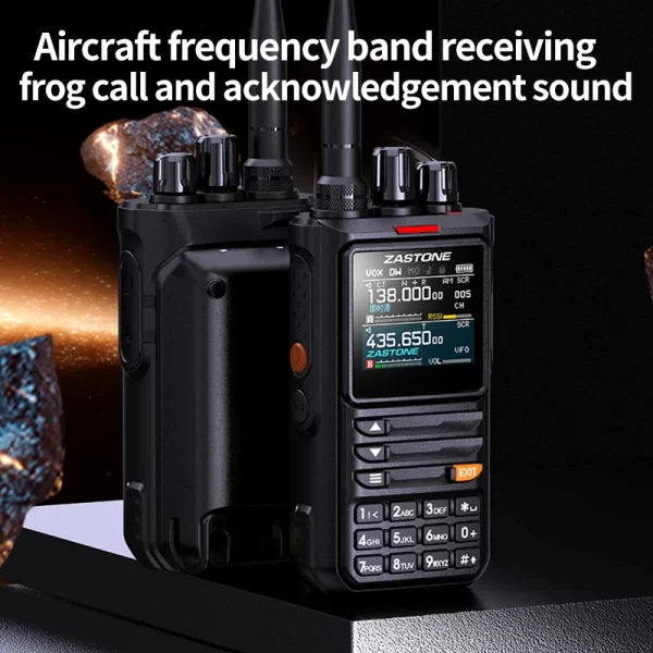 ZASTONE M8 10W Amateur Walkie Talkie AM Air Aviation Band High Power Two way Radio APP programming noise - Image 5