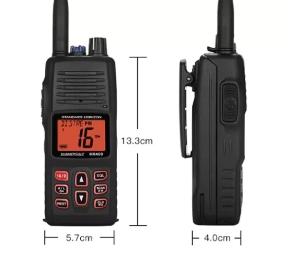 Submersible Marine Radio Standard Horizon HX400IS Intrinsically Safe 5W Handheld VHF Walkie Talkie - Image 3