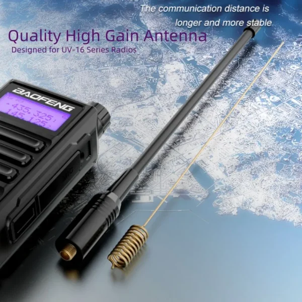 UV-16 Pro Antenna UV-16 Plus High Gain Antenna Dual Band SMA-F Flexiable 20CM Original Baofeng Accessories UV-16 Pro Mate Radios - Image 2