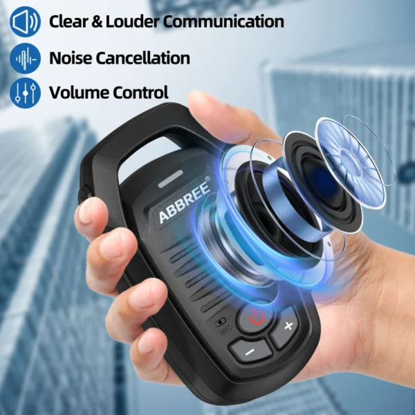 ABBREE AR-639 Wireless Bluetooth Microphone Handheld Type-C Speaker For Baofeng UV-5R UV-21R UV-32 Quansheng TK11 Walkie Talkie - Image 3