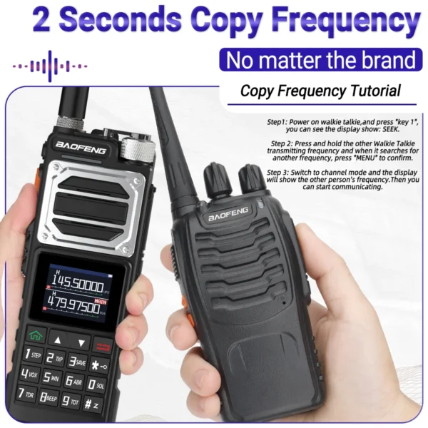 Baofeng UV-25 10W Tactical Walkie Talkie Wireless Copy Frequency Military Two Way Radio USB Charger Long Range Ham Radio - Image 3