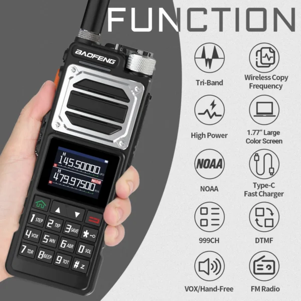 Baofeng UV-25 10W Tactical Walkie Talkie Wireless Copy Frequency Military Two Way Radio USB Charger Long Range Ham Radio - Image 5