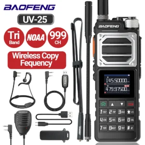 Baofeng UV-25 10W Tactical Walkie Talkie Wireless Copy Frequency Military Two Way Radio USB Charger Long Range Ham Radio
