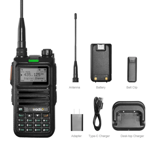 4PCS Iradio DM4R DMR Digital Analog Walkie Talkie AES-256 Encryption SMS Dual Mode Dual Time Slot 1024 CH DM-UV4R - Image 4