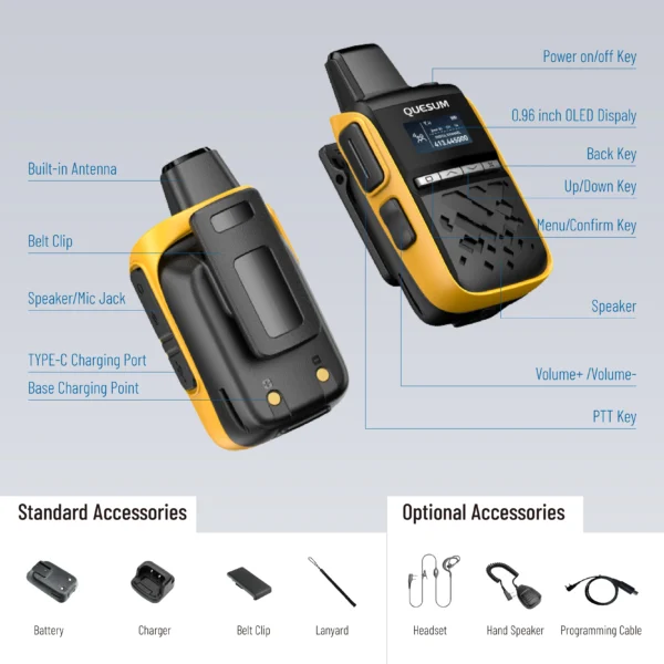 QUANSHENG M5 DMR Radio Digital Small Packet Walkie Talkie - Image 6