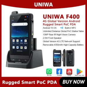 Uniwa F400 Smartphone 4-Inch Handheld DMR Digital For Waterproof Walkie Talkie With Global Range Zello Walkie Talkie