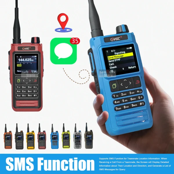 VR-N76 Walkie Talkie IP67 Waterproof Bluetooth Programming GPS APRS VHF/UHF SMS FM Type-C Charger Ham Two Way Radio For Hunting - Image 5