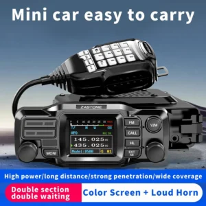 Zastone D500 25W Mobile Radio dual-band VHF UHF Detachable Panel Transceiver Amateur Station Split Mini Car Walkie Talkie