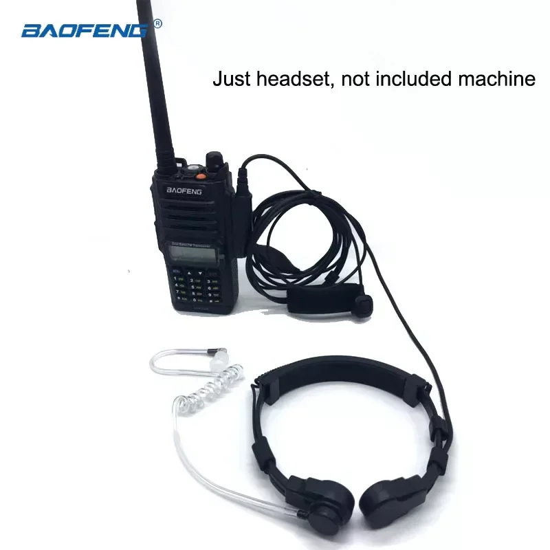 Baofeng UV-9R Plus Pro Flexible Throat Microphone Finger PTT Mic Earpiece Air Tube Headset for UV-XR GT-3WP Baofeng Accessories - Image 2