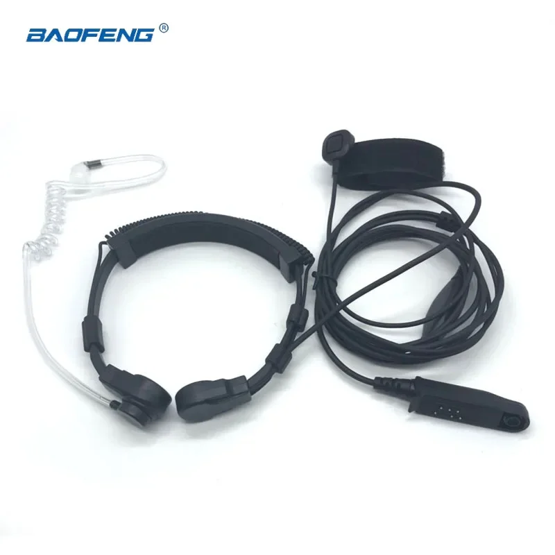 Baofeng UV-9R Plus Pro Flexible Throat Microphone Finger PTT Mic Earpiece Air Tube Headset for UV-XR GT-3WP Baofeng Accessories - Image 3