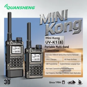 Quansheng Mini Kong UV-K1 8 Walkie Talkie UV K1(8) Portable UV-K1(8) Transceiver UV-K1 (8) Multi Band Ham Radio UV K1 8 AM FM